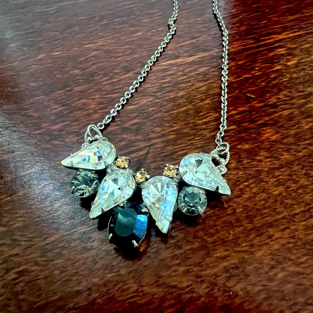 Sorrelli  Silver and Black Crystal Necklace